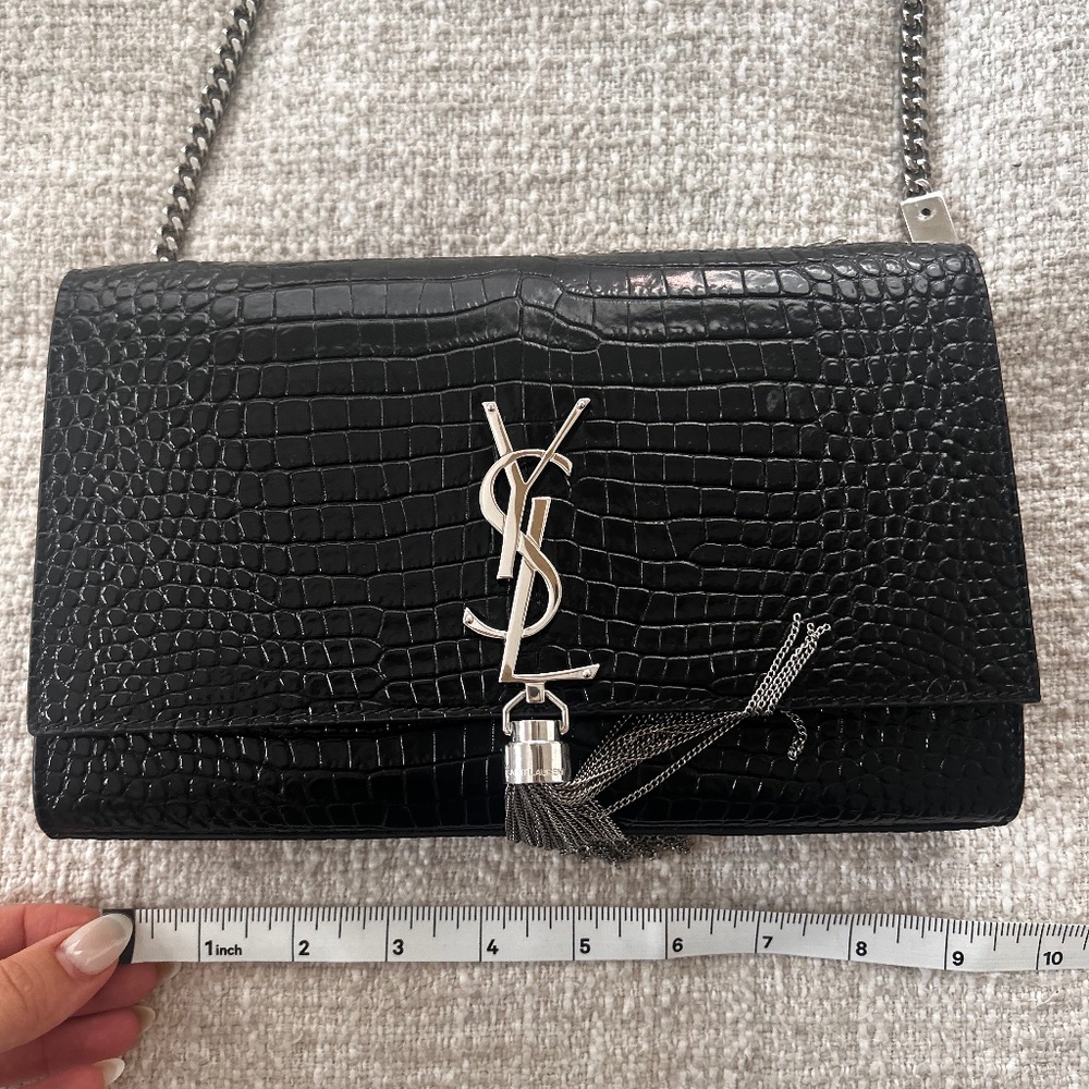 Saint Laurent Medium Embossed Kate Tassel